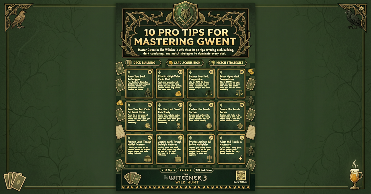 The Witcher 3: 10 Pro Tips for Mastering Gwent and Becoming a Card Champion